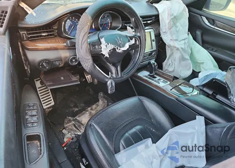 2014 Maserati Quattroporte S z USA, uszkodzony, nr VIN ZAM56RRA2E1110212